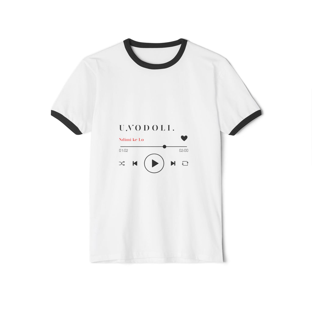 Ringer T-Shirt — ‘UNODOLL’ Music Player Graphic Tee