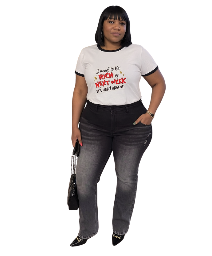 I Need to Be Rich Next Week Ringer T‑Shirt