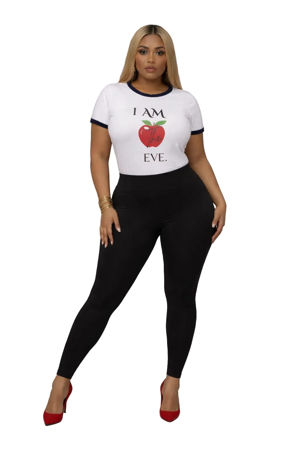 I’m the Eve Ringer Tee — Apple Graphic Women’s Teacher Appreciation Shirt