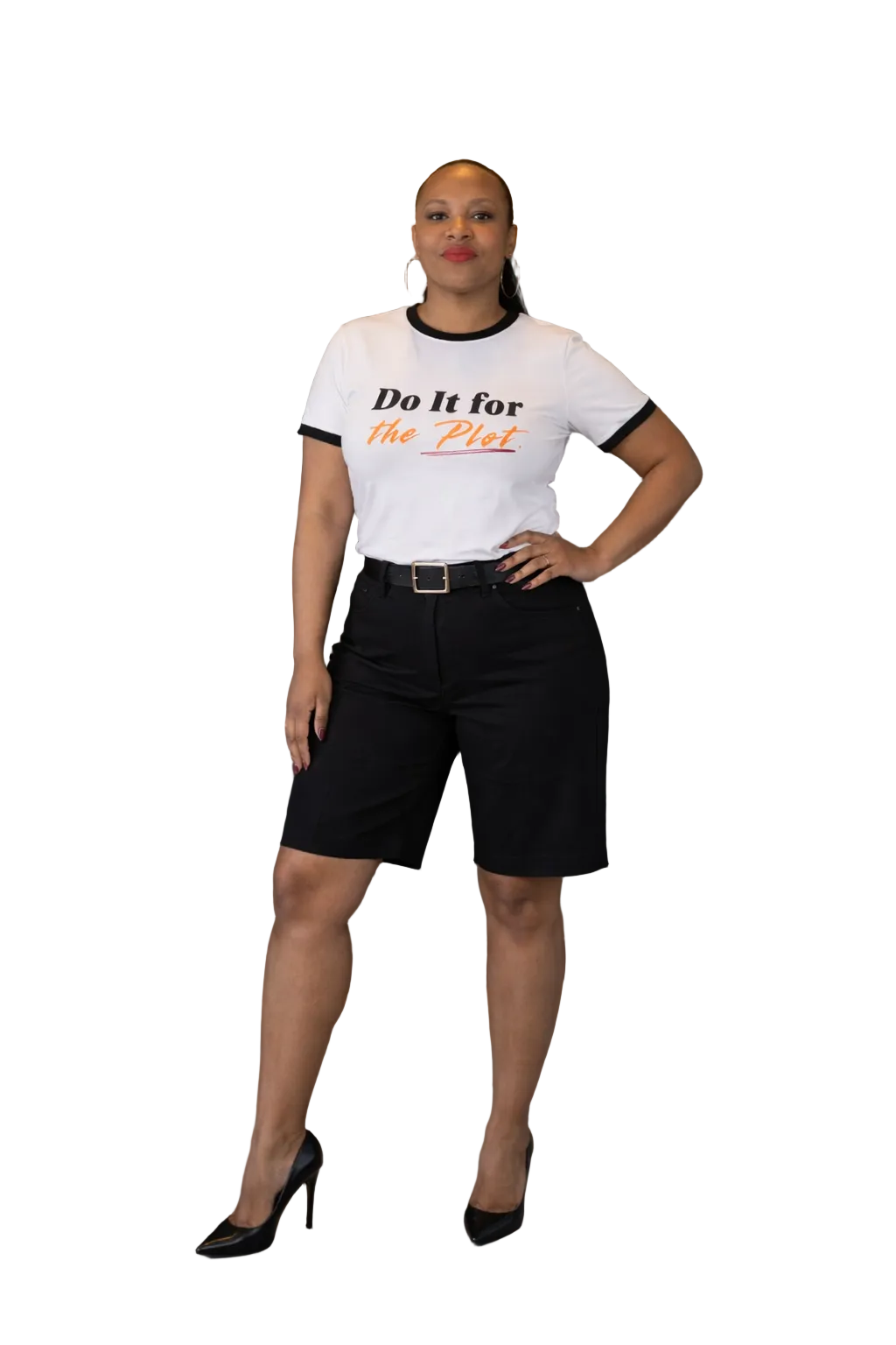 Do It For The Plot Ringer T‑Shirt — Vintage Script Graphic Tee