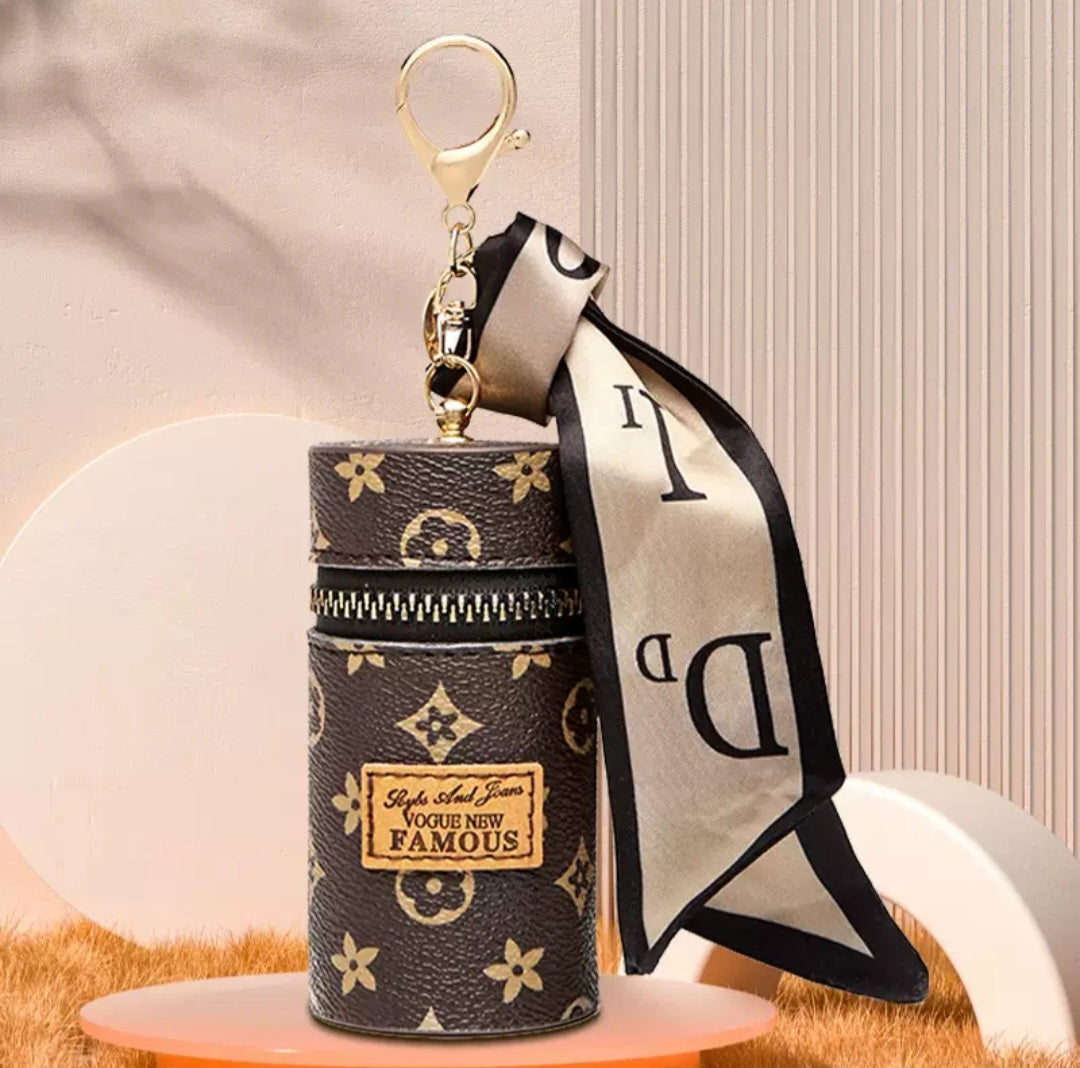 Silk Scarf Lipstick Bag -  Printed
