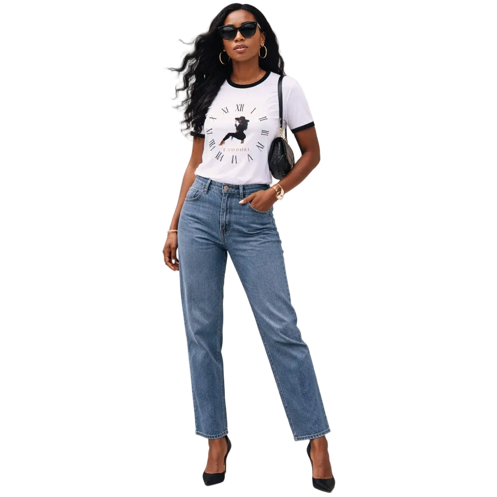 Hourglass Clock T-Shirt | Vintage Roman Numerals