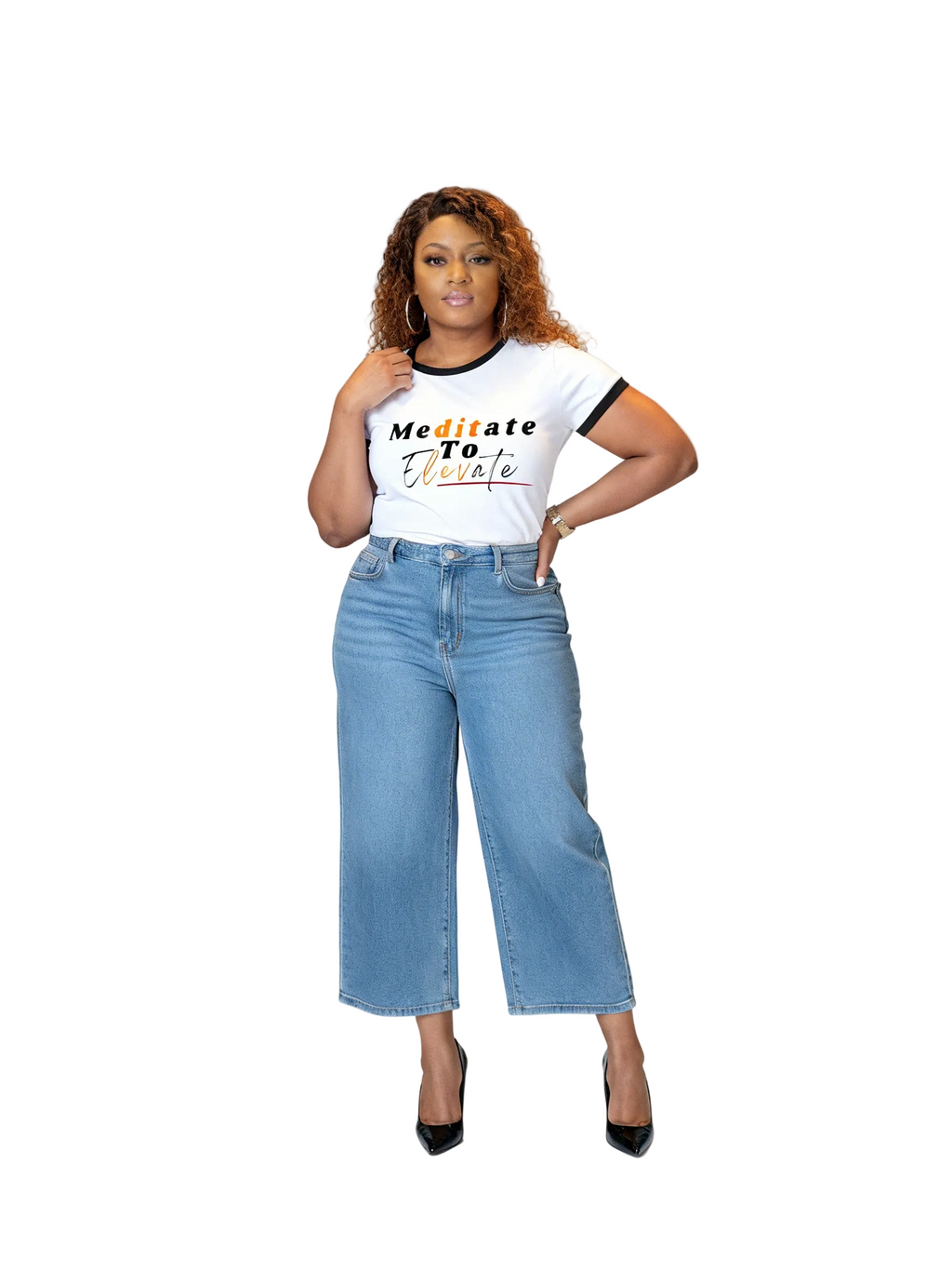 Meditate to Elevate Ringer T-Shirt